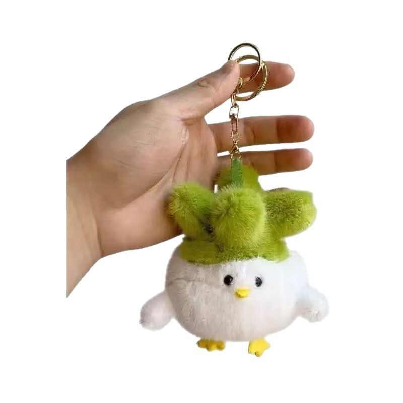 Wholesale Cultural and creative garlic bird squeaking doll pendant toy keychain pendant